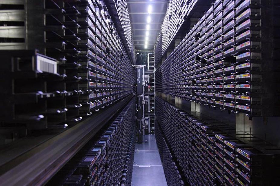 Interior of an HPSS tape library at NCAR in Boulder, Colorado