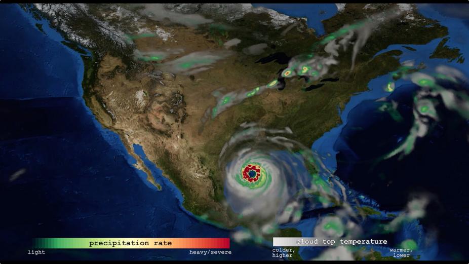 Community Earth System Model simulation visualizing variable-resolution regional climate 